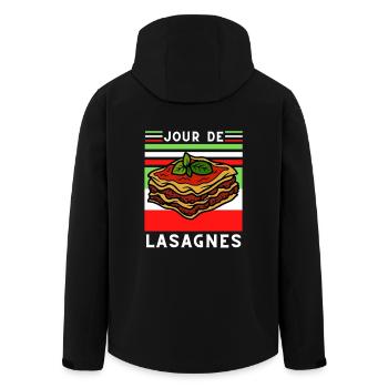 Jour de lasagnes Italie - Veste softshell homme en polyester recyclé Stanley/Stella - noir - Dos - AI Model Male 185 light (185cm)