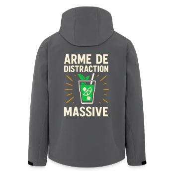 Arme de Distraction Massive Mojito - Veste softshell homme en polyester recyclé Stanley/Stella - noir - Dos - AI Model Male 185 light (185cm)