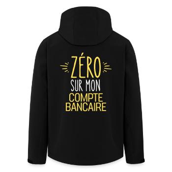 ZERO Sur Mon Compte Bancaire - Veste softshell homme en polyester recyclé Stanley/Stella - noir - Dos - AI Model Male 185 light (185cm)