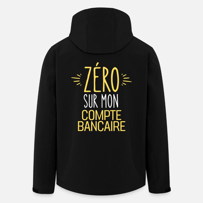 ZERO Sur Mon Compte Bancaire - Veste softshell homme en polyester recyclé Stanley/Stella - noir