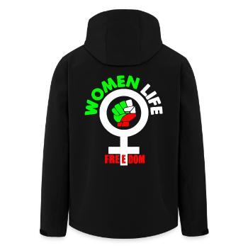 Women life freedom - Recycelte Männer Softshell-Jacke von Stanley/Stella - Schwarz - Hinten - AI Model Male 185 light (185cm)
