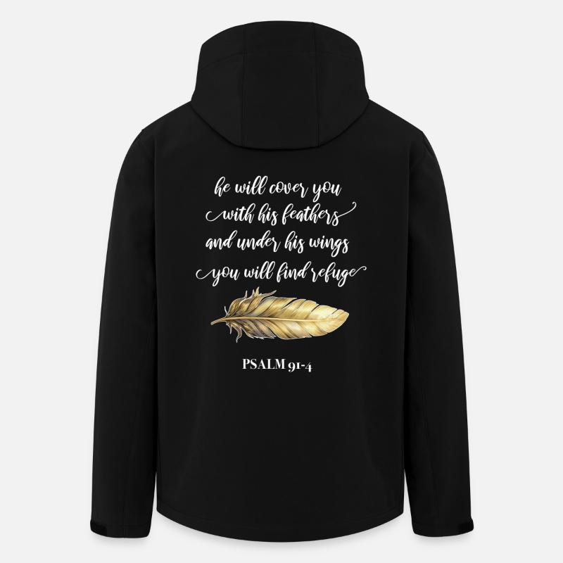 Christliches Zitat - Recycelte Männer Softshell-Jacke von Stanley/Stella - Schwarz