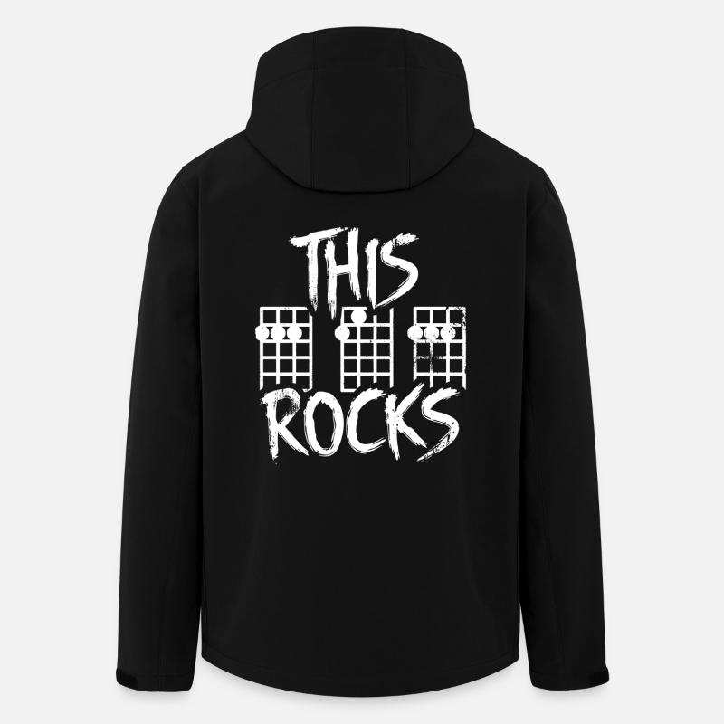 This Guitar Dad Rocks - Men’s Recycled Softshell Jacket by Stanley/Stella - black
