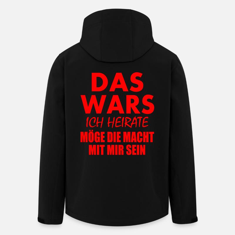 Das wars ich heirate - Recycelte Männer Softshell-Jacke von Stanley/Stella - Schwarz