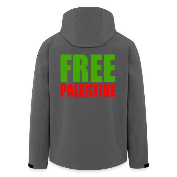 Free palestine - Veste softshell homme en polyester recyclé Stanley/Stella - noir - Dos - AI Model Male 185 light (185cm)