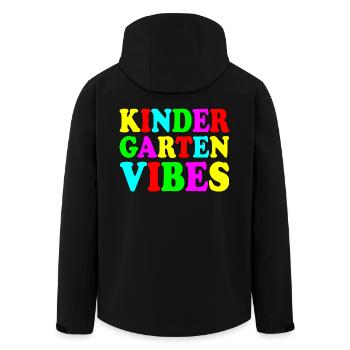 kindergarten vibes - Men’s Recycled Softshell Jacket by Stanley/Stella - black - Back - AI Model Male 185 light (185cm)