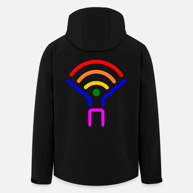 Lgbt - Recycelte Männer Softshell-Jacke von Stanley/Stella - Schwarz