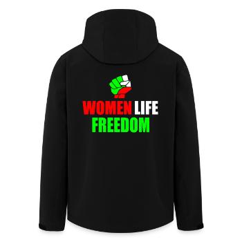 Women life freedom iran - Recycelte Männer Softshell-Jacke von Stanley/Stella - Schwarz - Hinten - AI Model Male 185 light (185cm)