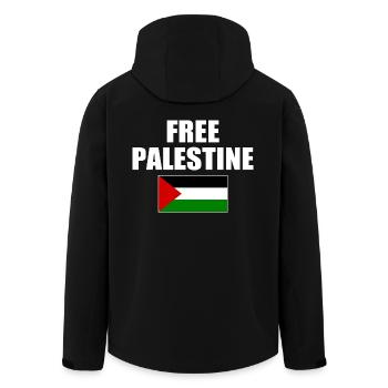 Free palestine - Men’s Recycled Softshell Jacket by Stanley/Stella - black - Back - AI Model Male 185 light (185cm)