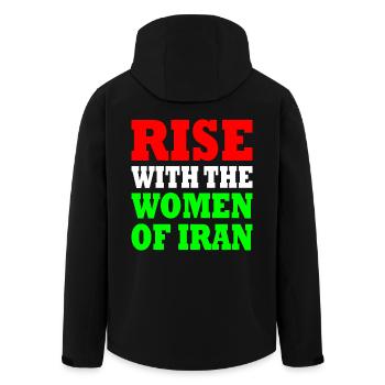 Rise with the women of iran - Men’s Recycled Softshell Jacket by Stanley/Stella - black - Back - AI Model Male 185 light (185cm)