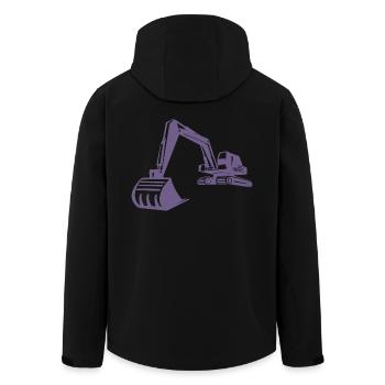 Silhouette de pelle, conception précise pour - Veste softshell homme en polyester recyclé Stanley/Stella - noir - Dos - AI Model Male 185 light (185cm)