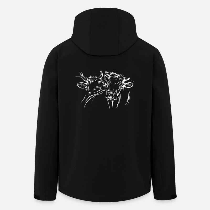 Kühe Küsse - Recycelte Männer Softshell-Jacke von Stanley/Stella - Schwarz