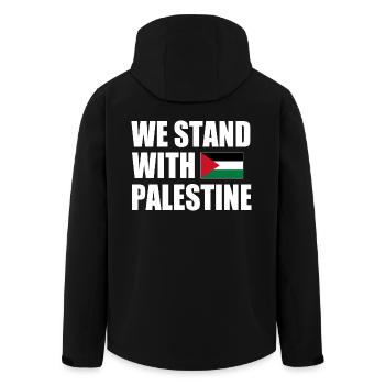 We stand with palestine - Men’s Recycled Softshell Jacket by Stanley/Stella - black - Back - AI Model Male 185 light (185cm)