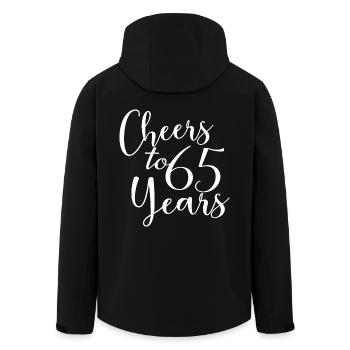 Vive 65 ans 65e anniversaire - Veste softshell homme en polyester recyclé Stanley/Stella - noir - Dos - AI Model Male 185 light (185cm)