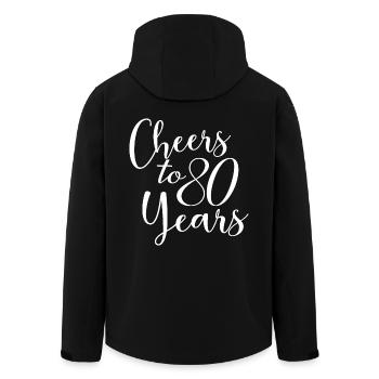 Vive le 80e anniversaire de ses 80 ans - Veste softshell homme en polyester recyclé Stanley/Stella - noir - Dos - AI Model Male 185 light (185cm)
