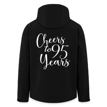 Cheers To 95 Years 95th Birthday Anniversary - Men’s Recycled Softshell Jacket by Stanley/Stella - black - Back - AI Model Male 185 light (185cm)