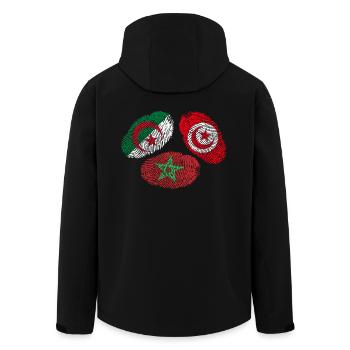 MAGHREB UNITED المغرب LOGO - Recycelte Männer Softshell-Jacke von Stanley/Stella - Schwarz - Hinten - AI Model Male 185 light (185cm)
