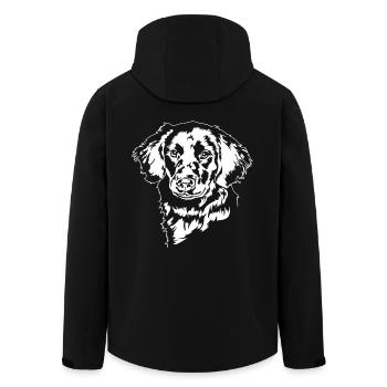 Stabjihoun Portrait Hunde Hund Stabyhoun Wilsigns - Recycelte Männer Softshell-Jacke von Stanley/Stella - Schwarz - Hinten - AI Model Male 185 light (185cm)