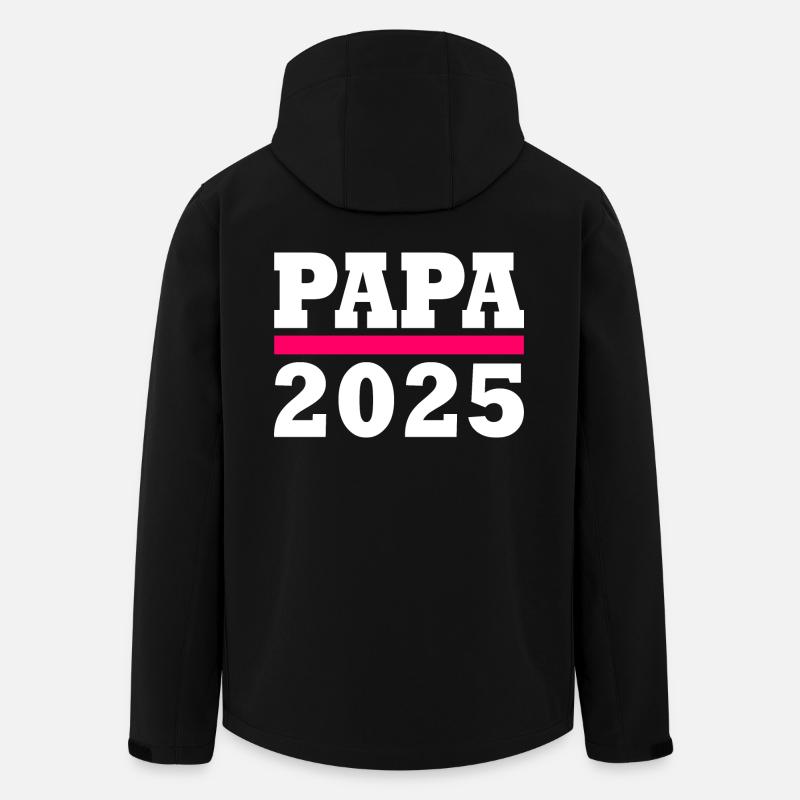 Papa 2025 - Recycelte Männer Softshell-Jacke von Stanley/Stella - Schwarz