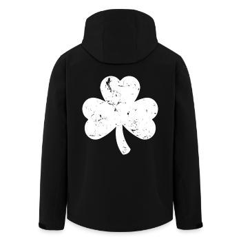 St. Patrick's Day Geschenk Kleeblatt Männer, Frauen, Kinder - Recycelte Männer Softshell-Jacke von Stanley/Stella - Schwarz - Hinten - AI Model Male 185 light (185cm)