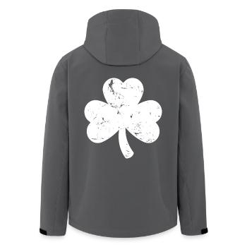 St. Patrick's Day Geschenk Kleeblatt Männer, Frauen, Kinder - Recycelte Männer Softshell-Jacke von Stanley/Stella - Anthrazit - Hinten - AI Model Male 185 light (185cm)