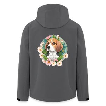 Beagle Hundehalter - Recycelte Männer Softshell-Jacke von Stanley/Stella - Schwarz - Hinten - AI Model Male 185 light (185cm)