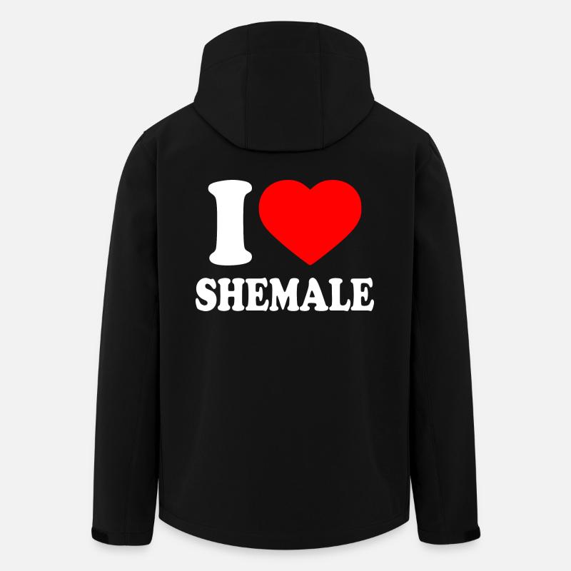 I love shemale - Recycelte Männer Softshell-Jacke von Stanley/Stella - Schwarz
