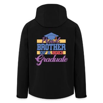 Stolzer Bruder eines Abschlussgeschenks 2023 - Recycelte Männer Softshell-Jacke von Stanley/Stella - Schwarz - Hinten - AI Model Male 185 light (185cm)