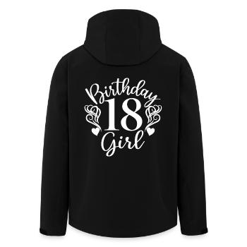 18th Birthday Women Her Birthday Girl 18 Years Old - Men’s Recycled Softshell Jacket by Stanley/Stella - black - Back - AI Model Male 185 light (185cm)