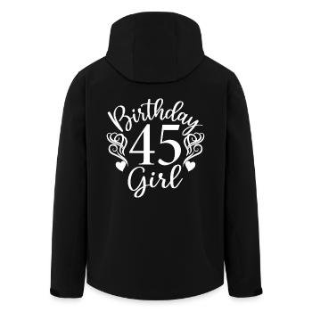 45. Geburtstag Frauen Ihr Geburtstagskind 45 Jahre alt - Recycelte Männer Softshell-Jacke von Stanley/Stella - Schwarz - Hinten - AI Model Male 185 light (185cm)