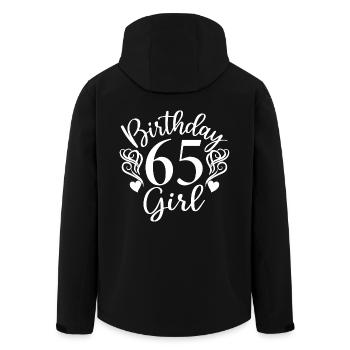 65e anniversaire Femmes Son anniversaire Fille 65 ans - Veste softshell homme en polyester recyclé Stanley/Stella - noir - Dos - AI Model Male 185 light (185cm)