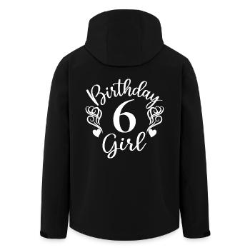 6. Geburtstag Mädchen, 6 Jahre altes Geschenk für Kinder - Recycelte Männer Softshell-Jacke von Stanley/Stella - Schwarz - Hinten - AI Model Male 185 light (185cm)