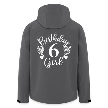 6ème anniversaire fille, 6 ans cadeau pour les enfants - Veste softshell homme en polyester recyclé Stanley/Stella - charbon - Dos - AI Model Male 185 light (185cm)