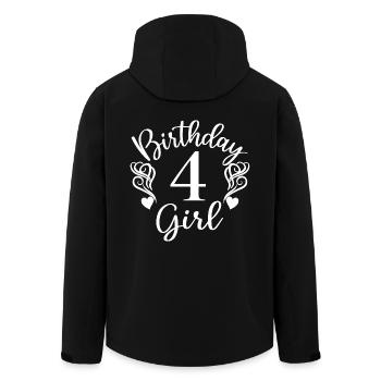 4. Geburtstag Mädchen, 4 Jahre altes Geschenk für Kinder - Recycelte Männer Softshell-Jacke von Stanley/Stella - Schwarz - Hinten - AI Model Male 185 light (185cm)