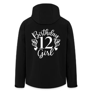 12. Geburtstag Mädchen, 12 Jahre alt Geschenk für Kinder - Recycelte Männer Softshell-Jacke von Stanley/Stella - Schwarz - Hinten - AI Model Male 185 light (185cm)