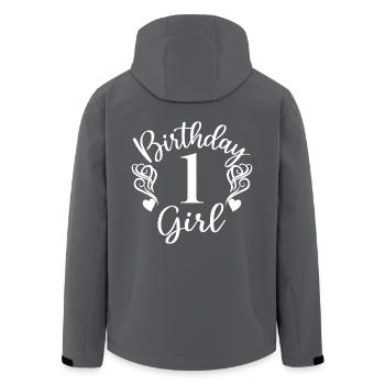 1. Geburtstag Mädchen, 1 Jahr altes Geschenk für Kinder - Recycelte Männer Softshell-Jacke von Stanley/Stella - Anthrazit - Hinten - AI Model Male 185 light (185cm)
