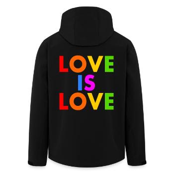 Love is love - Veste softshell homme en polyester recyclé Stanley/Stella - noir - Dos - AI Model Male 185 light (185cm)