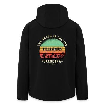 Villasimius Sardinien Italien Strand Design - Recycelte Männer Softshell-Jacke von Stanley/Stella - Schwarz - Hinten - AI Model Male 185 light (185cm)