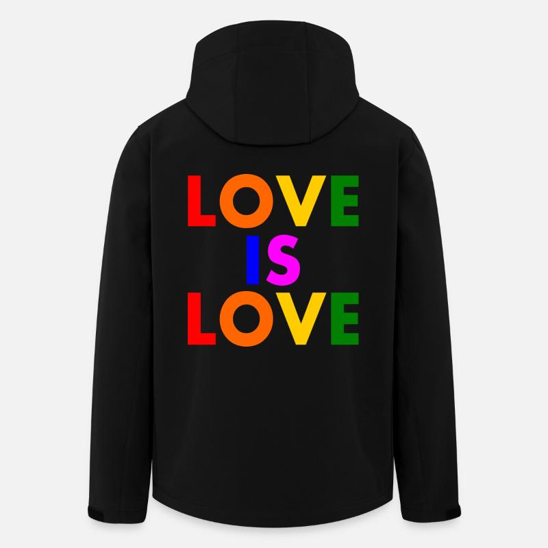 Love is love - Recycelte Männer Softshell-Jacke von Stanley/Stella - Schwarz