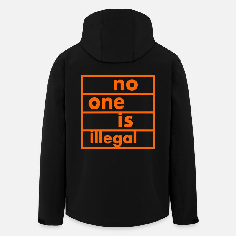 No one is illegal - Recycelte Männer Softshell-Jacke von Stanley/Stella - Schwarz