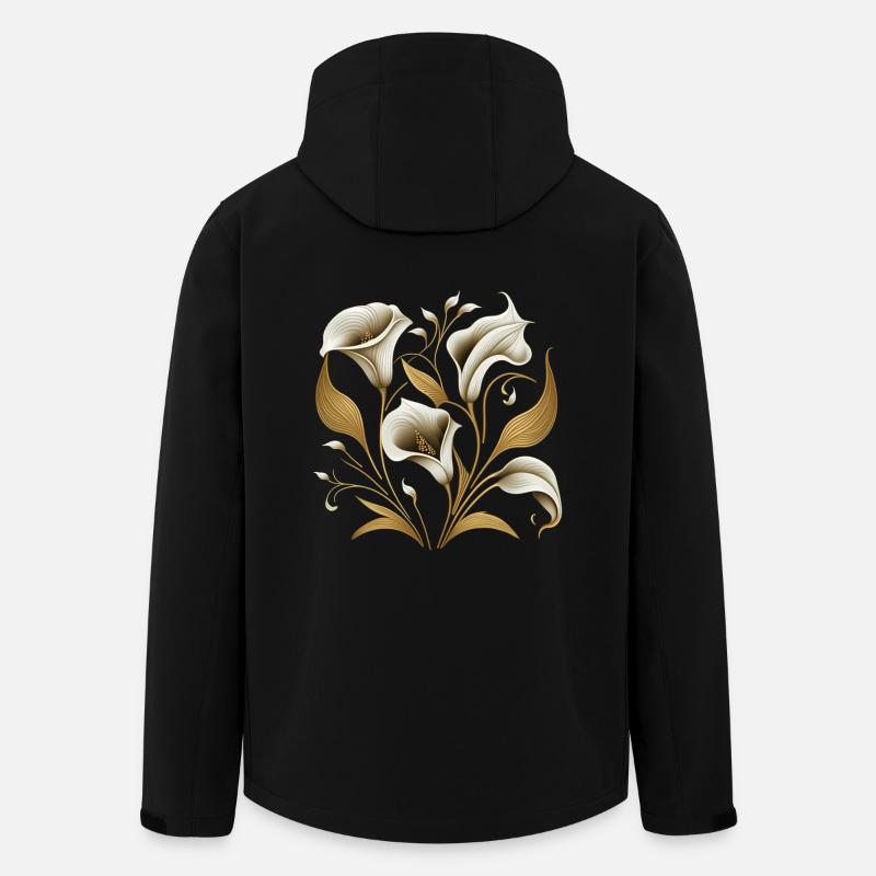 Lilies - Men’s Recycled Softshell Jacket by Stanley/Stella - black