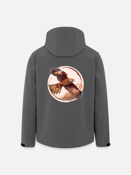 Rotmilan Greifvogel - Recycelte Männer Softshell-Jacke von Stanley/Stella - Schwarz