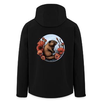 Beaver beaver protection - Men’s Recycled Softshell Jacket by Stanley/Stella - black - Back - AI Model Male 185 light (185cm)