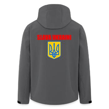 Slava ukraini - Veste softshell homme en polyester recyclé Stanley/Stella - noir - Dos - AI Model Male 185 light (185cm)