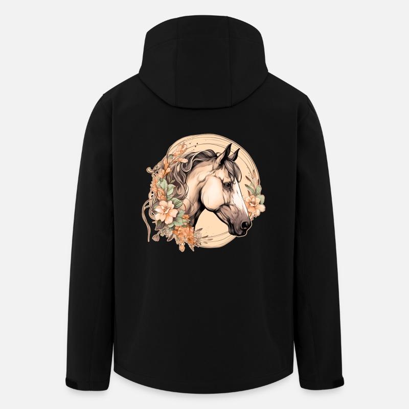 Cheval Boho - Veste softshell homme en polyester recyclé Stanley/Stella - noir
