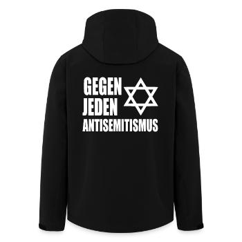 Gegen jeden antisemitismus - Recycelte Männer Softshell-Jacke von Stanley/Stella - Schwarz - Hinten - AI Model Male 185 light (185cm)