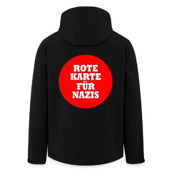 Rote karte für nazis - Recycelte Männer Softshell-Jacke von Stanley/Stella - Schwarz - Hinten - AI Model Male 185 light (185cm)