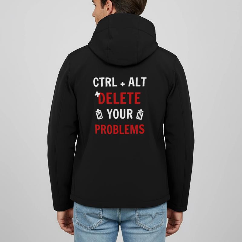 Ctrl + Alt + delete your problems programmierer Recycelte Männer Softshell-Jacke Discoverer von Stanley/Stella