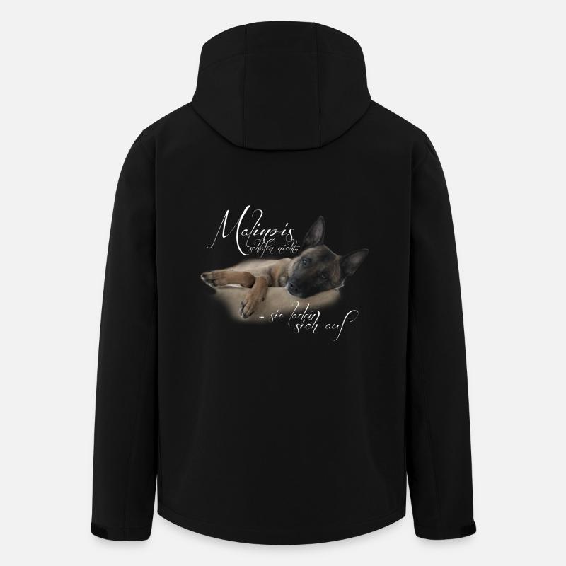 Malinois schlafen nicht_ dunkle Shirts - Recycelte Männer Softshell-Jacke von Stanley/Stella - Schwarz