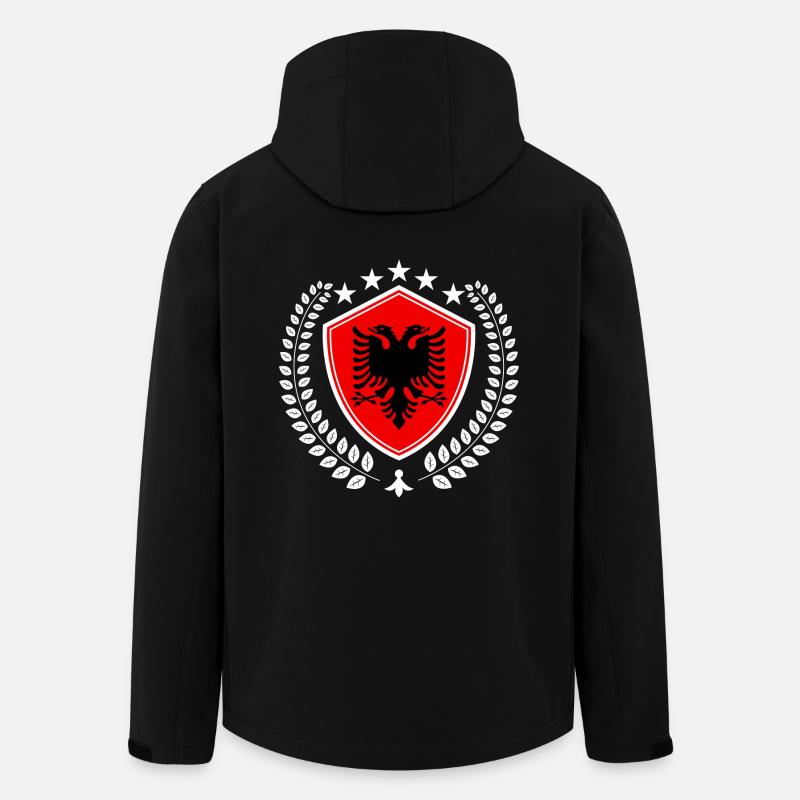 Albanien - Recycelte Männer Softshell-Jacke von Stanley/Stella - Schwarz
